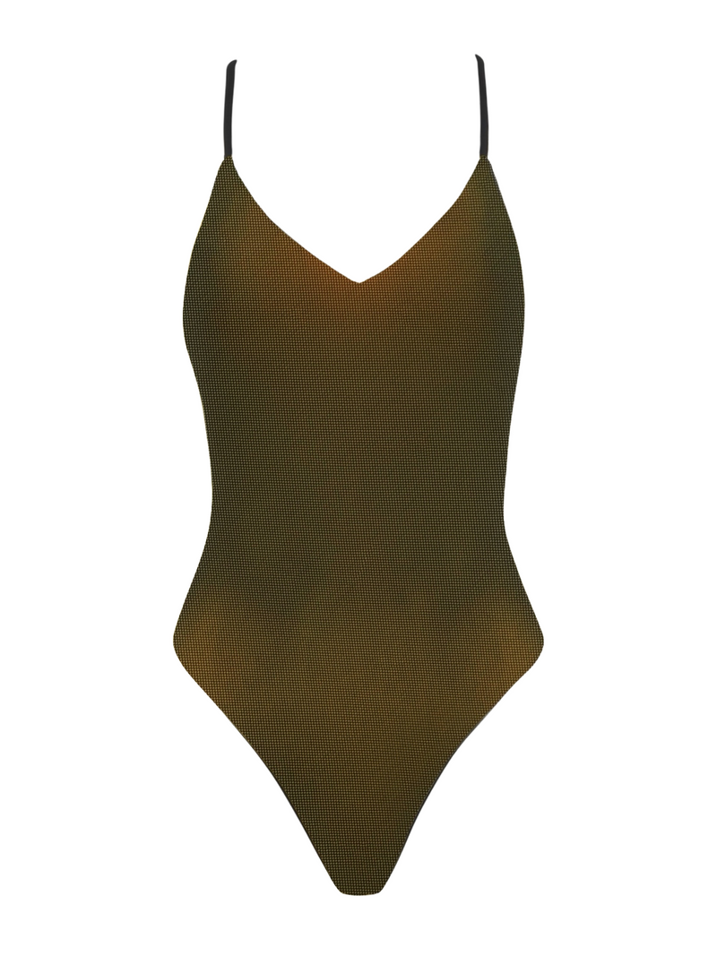 SÃO CONRADO V-STRAP MESH ONE-PIECE