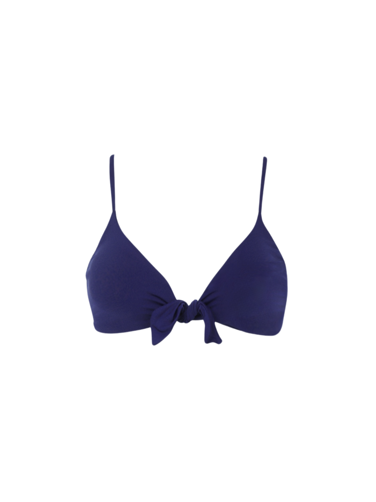 Vivianne Front Tie Bikini Top - Navy