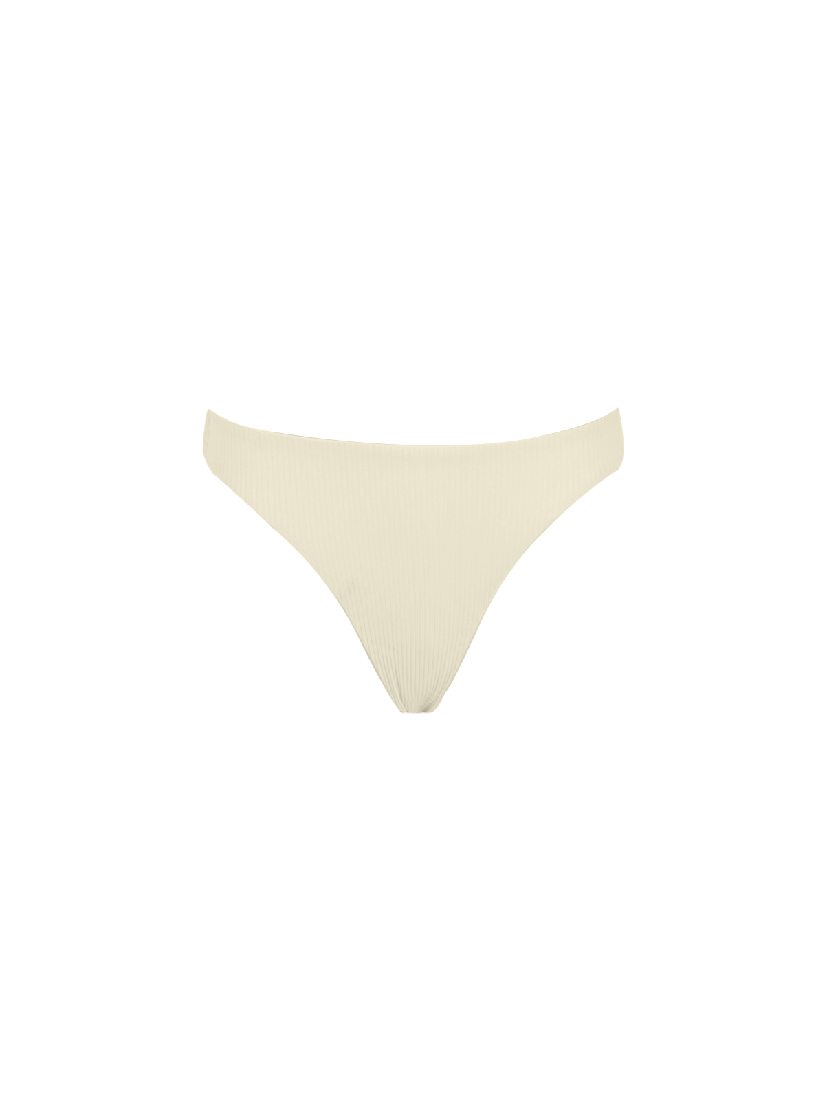 Bonito Ruched Bikini Bottoms - White Coconut Ribbed